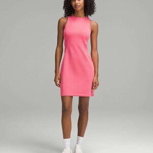lululemon Ribbed Softstreme Slim-Fit Tank Dress Glaze pink Sz 12